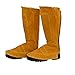 Ropa de soldadura Protector de zapatos de gamuza, protector de zapatos de cuero, cubierta de zapatos de soldadura resistente al calor y a la abrasión, cubierta de protección de pies de trabajo del sol