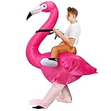 NUOBESTY Inflatable Flamingo Costume for Adults Kid Inflatable Halloween Costumes Blow up Flamingo...