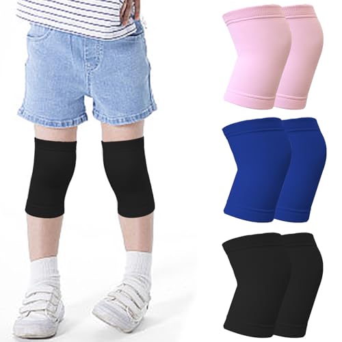 Yasdyri Kids Knee Brace for Girls and Boys Sport Kids Knee Support for Knee Pain Sports Football Running Cycling Gymnastics Knee Compression Sleeve for Children (Black)