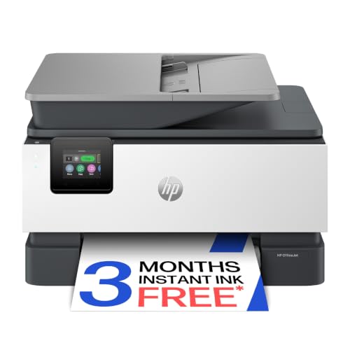 HP OfficeJet Pro 9120e All-in-One Printer | Colour | Printer for Small Office | Print, Scan, Copy Automatic Document Feeder| 3 Months of free Instant Ink | Up To 3 Years Warranty