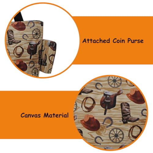 Image of NGIL Medium Top Zipper Closure Canvas Tote Bag with Attached Matching Coin Purse For Moms and Nurses