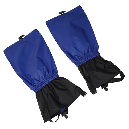Outdoor Hiking Gaiters, Waterproof Snow Leg Covers for Boots, Adjustable Breathable Nylon Leggings for Hunting and Climbing, 1 Pair（ Blue）