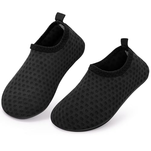 Image of Kids Boys Girls Swim Water Shoes, Toddler Kids Swim Water Shoes Non-Slip Quick Dry Beach Shoes,Barefoot Sports Shoes Aqua Socks for Beach Outdoor Sports