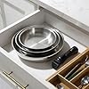 TeCuisine – Lot Coffret de 3 Poêles Inox 18/10 Triply – 20/24/28 cm – Avec Manche Amovible – Sans Revêtement – Sans PFAS, PFOA, PTFE – Compatible Tous Feux Dont Induction – Cuisson Saine et Durable