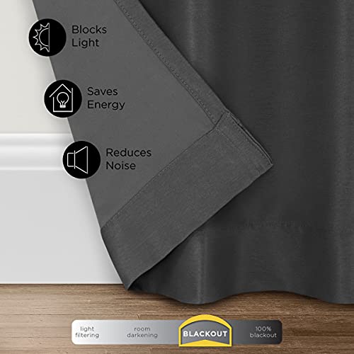 ECLIPSE Fresno Modern Blackout Thermal Rod Pocket Window Curtain for Bedroom (1 Panel), 52" x 63", Espresso by Eclipse - Image 8