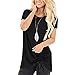 T Shirt Femme Manche Courte été Mince Col en V Chemise Beau Péplum Oversize Confortable Tee Shirt Femme Frais Uni Prom
