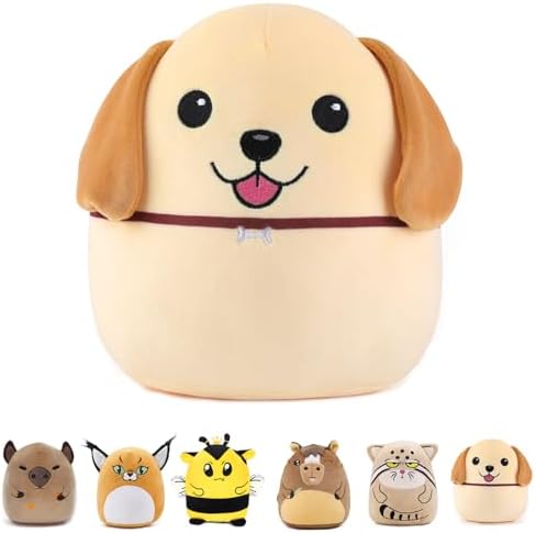 Glojoy Dog Stuffed Animal – 8″ Dog Plush Pillow Cute Dog Stuffed Animals Plush Labrador Dog Plushies Toy Cute Dog Stuffed Animal Plush Stuffed Dog Plush Pillow Gifts Kids Plush Friends(Cooper)