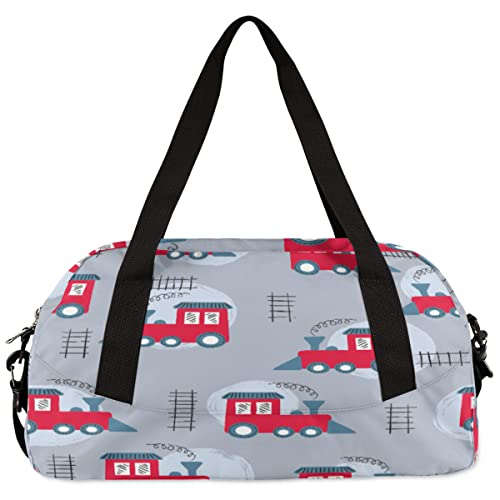 Bolsa esportiva infantil de caminhão vermelho para meninas, bolsa de dança, leve, resistente à água,