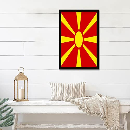 Póster de pared de Macedonia Rimego, impresiones enmarcadas de madera de alta calidad