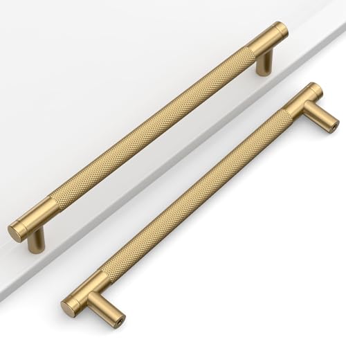 Coinkoly 10 Pack 7.5"(192mm) Champagne Bronze Cabinet Pulls Kitchen Cabinet Handles Champagne Gold Drawer Pulls Cupboard Hardware for Cabinets CK0026