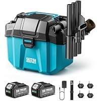 Seesii 2.6-Gallon Cordless Wet & Dry Shop Vac with 2 x 4.0Ah Batteries & HEPA Filter