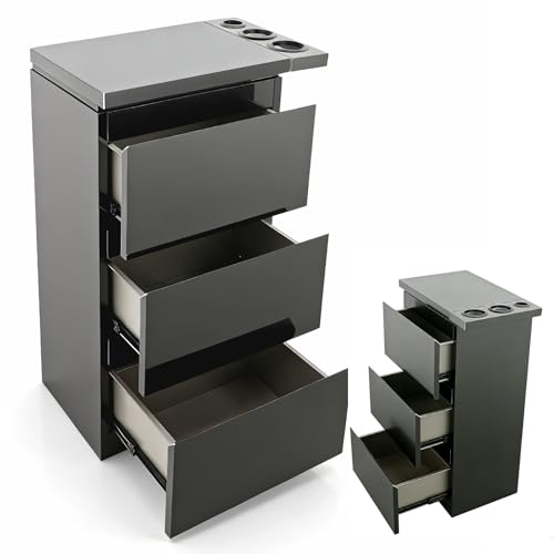 wukaeiue Outdoor Kitchen Drawers18 W x 32.7" H x 11.8" D Flush Mount Access 3-Drawer BBQ Stainless Steel Drawers BBQ Island Drawers for Outdoor Kitchens or BBQ Island Patio Grill Station Black