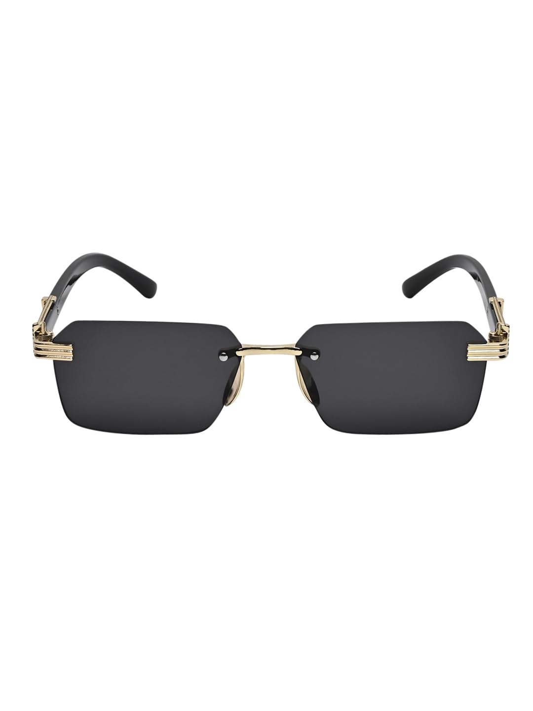 CRIBA Rimless Black Sunglass in Golden Frame - Review, Price and Buying Guide