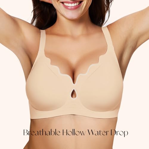 Image of Womens Wireless Jelly Bras No Underwire Support Push Up Removable Straps (U /Cross /Halter) Everyday Sports Bra