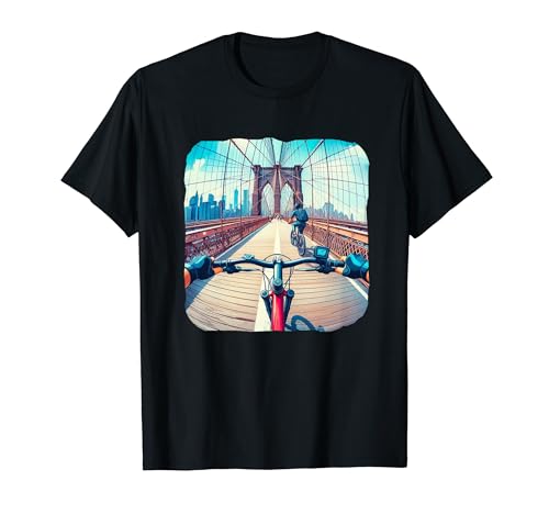 Cycling Brooklyn Bridge T-Shirt