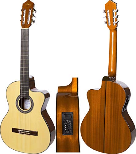 Guitare électro-classique 4/4 taille 39 pouces M-tunes MTCG11 Cutaway mtunes - Les Beatles, Paul McCartney, John Lennon, RIngo Starr, George Harrison Guitare électro-classique 4/4 taille 39 pouces M-tunes MTCG11 Cutaway mtunes