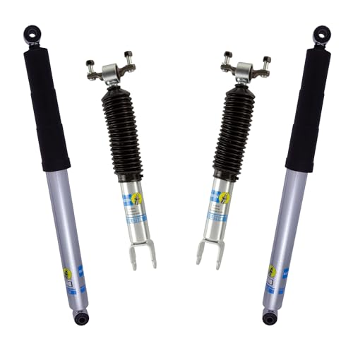 Bilstein Set of Front and Rear B8 5100 Series Shocks Compatible with 2011-2025 Silverado/Sierra 2500/3500 HD with 1.5 Front & 0-1 Rear Lift | Easy Installation