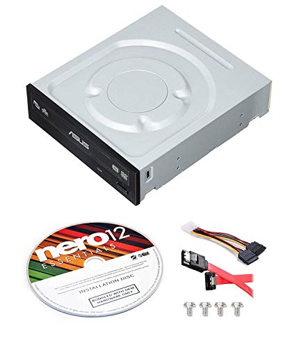 Asus 24X Drw-24F1St-Kit Dvd Sata Super Multi Burner + Nero 12 Essentials Burning Software Trail Version + Sata Installation Kit #TOP3