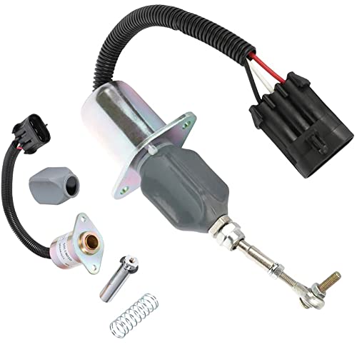 image for ZeeKee Fuel Shut Off Solenoid Switch Compatible with Bobcat Skid Steer