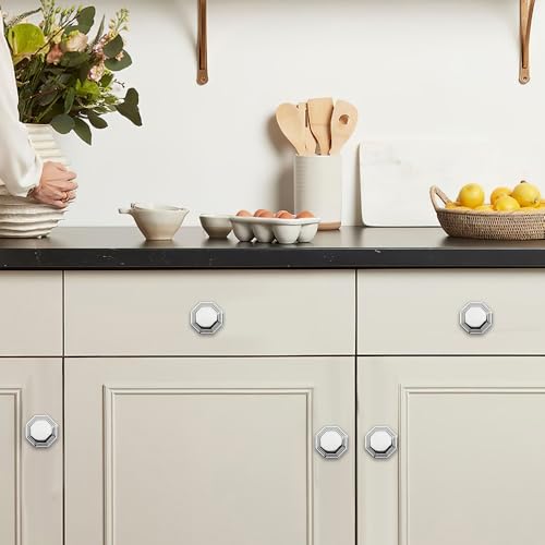 khtumeware 10 Pack 1-1/4 Inch Polished Chrome Cabinet Knobs Heavy Duty Solid Cabinet Hardware for Cupboard Drawer Pulls Dresser Handle by khtumeware - Used condition - Image 6