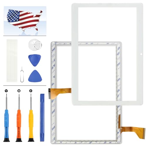 Screen Replacement for DUODUOGO G10 4G LTE 10.1 Inch 2.5D Glass Tablet PC Capacitive Touch Screen Digitizer Panel Repair Parts (White) -  A-MIND