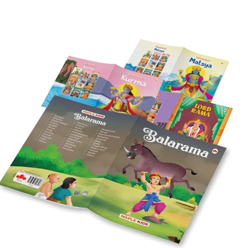 Image of Story Books for Kids (Set of 40 Books) - Ramayana, Hanuman, Krishna, Surya, Kartikeya, Indra, Vishnu, Balarama, Vaishno Devi, Mooshika - Mythology ... - Read Aloud to Infants, Toddlers - Age 3+