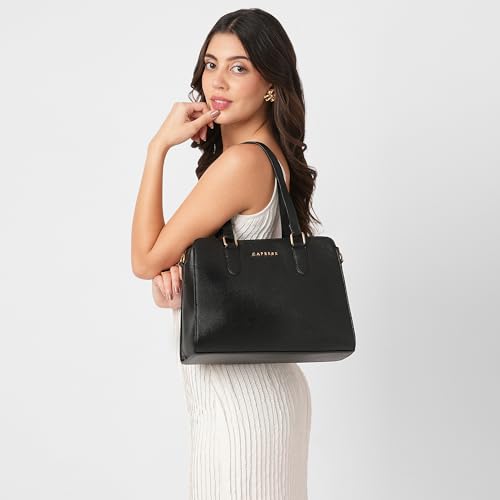 Image of Caprese Jolie Satchel Medium Bag for Women With Adjustable & Detachable Strap, Multiple Compartments & Zip Closure | Versatile Shoulder, Crossbody & Handheld Bag for Work,Travel & Everyday Use