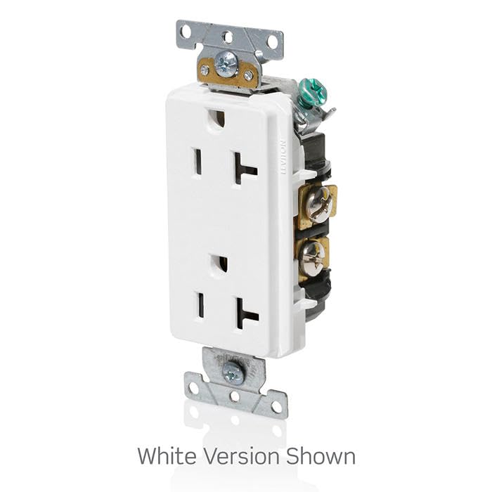 Leviton 16352-W Electrical Outlet, Decora Plus Duplex Receptacle