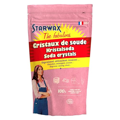 STARWAX THE FABULOUS - Cristales de sosa - Desengrasan la cocina - Desatascan las tuberías - Limpian las paredes y mucho más - 100% de origen natural - 1 Kg