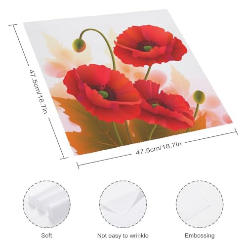 Servilletas de tela cuadradas florales 18.7" x 18.7" miniatura 2