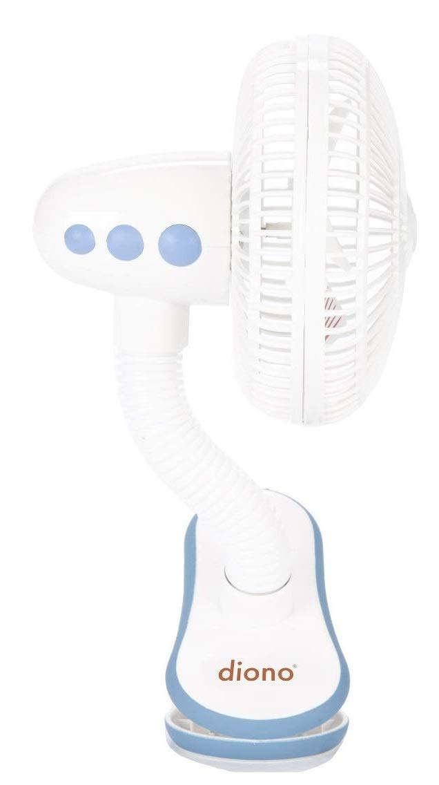 Diono Stroller Fan, Clip-On Portable Cooling Fan for Child Comfort, White : Baby