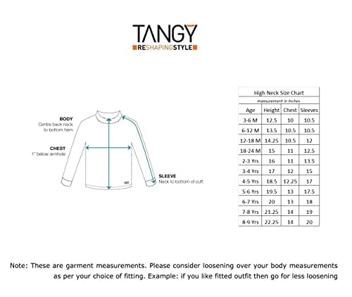 Image of Tangy Kids New Born Infant Baby Boys and Baby Girls Full Sleeves Turtle High Neck Skiwi in Plain Solid Color