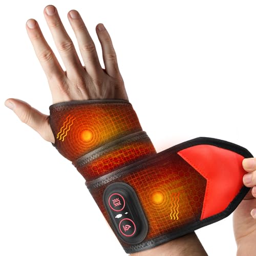 Cuscinetto riscaldante per braccio, senza fili, per polso, gomito, polso, caviglia, con 3 modalità di calore