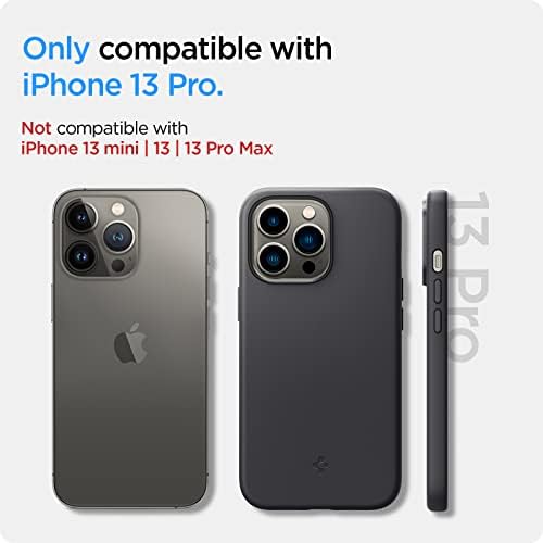 Spigen Silicone Fit MagFit Case Compatible with iPhone 13 Pro - Black