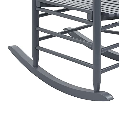 Chaise à bascule gris et bois de peuplier pour un coin lecture chaleureux