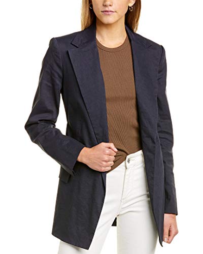 Theory Womens Belted Linen-Blend Blazer, 8