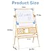 Asweets 3 in 1 Kids Art Easel, Magnetic Whiteboard/Chalkboard with Drawing Paper Roll, Abacus/Clock/Alphabet Chart - Educational Toy for Toddlers Preschoolers (3-8)