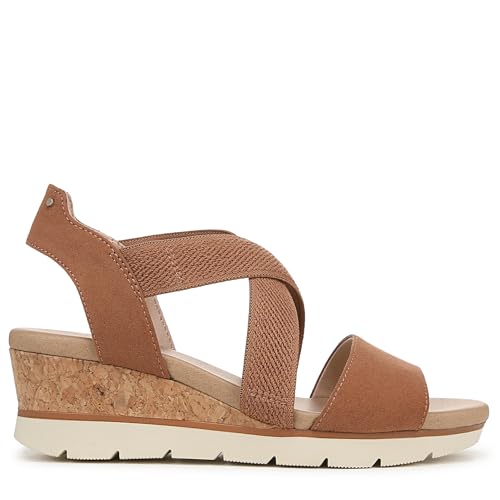 Dr. Scholl's Shoes Womens Just Cute Wedge Sandal Honey Brown Fabric 9 M by Dr.Scholl's SHOES - Used condition - Image 6