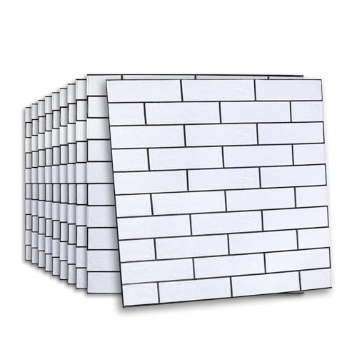 Image of REXOTEX Self-Adhesive Waterproof PE Foam 3D Wall Panels Wallpaper Sticker for Bathroom, Living Room, and Home Decoratio (70 x 77cm) (Pack of 1)