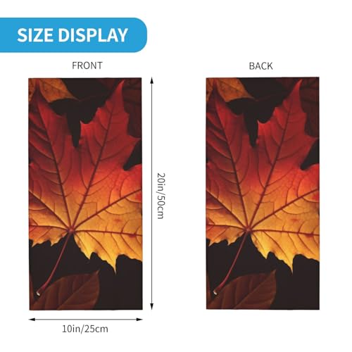 Fall Autumn Leaves Neck Gaiter UV Sun Protection Face Mask Scarf Cooling Breathable Face Cover for Men Women Elastic Balaclavas Versatile Bandana, Sun & Wind-proof for Skiing Hiking2