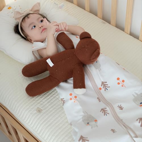 Image of HOUSABY Baby Wearable Blanket,Summer Cotton Sleep Sacks 1 Pack Unisex Toddler Sleeping Bag Sack, 0.5 TOG with 2-Way Zipper