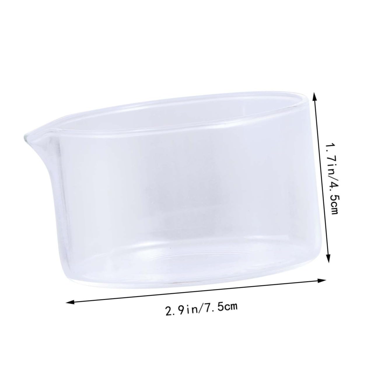 CIYODO 80mm Glass Crystallizing Dish Airtight Food Container Baking Soda Lid Sugar Bowl Spout Lab/School/Home Accessory