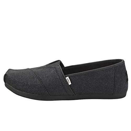 Image of TOMS Womens Alpargata 3.0 Glitter Slip On Flats Casual - Blue - Size 7 B