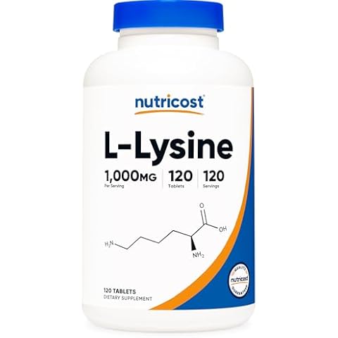 Nutricost L-Lysine 1000mg, 120 Tablets Cover