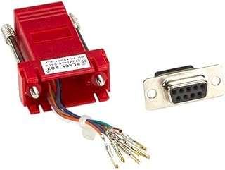 BLACK BOX NETWORK SRV - DB9 Colored Modular Adapter (Unassembled), Female to RJ-45, 8-Wire, Red