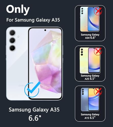 Image of SHINESTAR Shockproof Ultra-Hybrid Back Cover for Samsung Galaxy A35 5G | Crystal Clear Slim Transparent Case | Stylish Design | Compatible Only with Magnetic Accessories - Clear