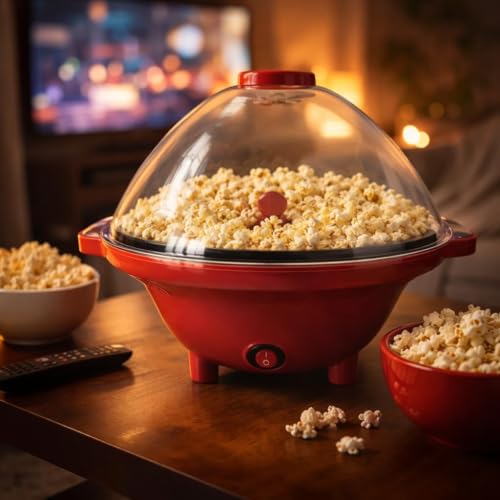 Image of Aluminum Popcorn Making Machine and Use Electric Big Popcorn Machine Automatic Household Electric Instant Popcorn Maker Stylish Design (popper popcorn maker)