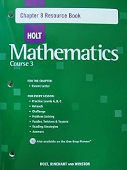 Paperback Chap Res Bk 8 W/ANS Holt Math CS 3 2007 Book