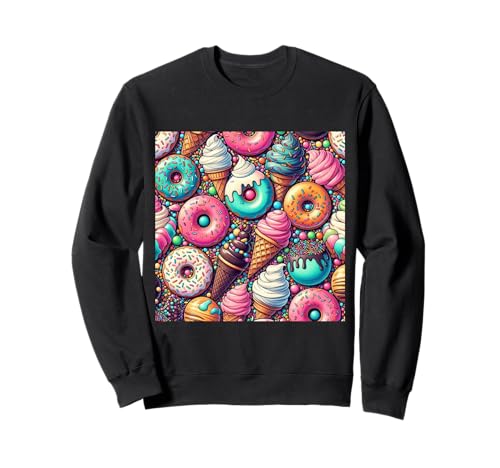 Saupoudrées colorées de beignets de crème glacée Sweatshirt