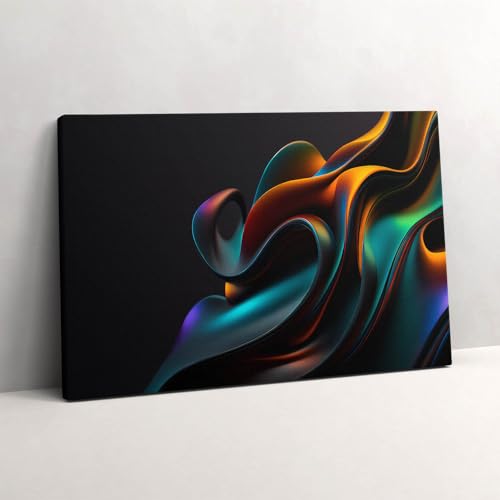 Peinture sur toile art mural vague abstraite déco salon élégante 60x40cm